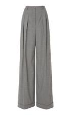 Michael Kors Collection Pintucked Wool-stretch Wide-leg Pants