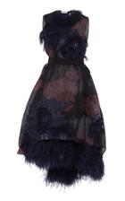 Delpozo Short Dress With Feathers