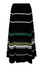 Proenza Schouler Striped Fil Coupe Cotton-blend Midi Skirt