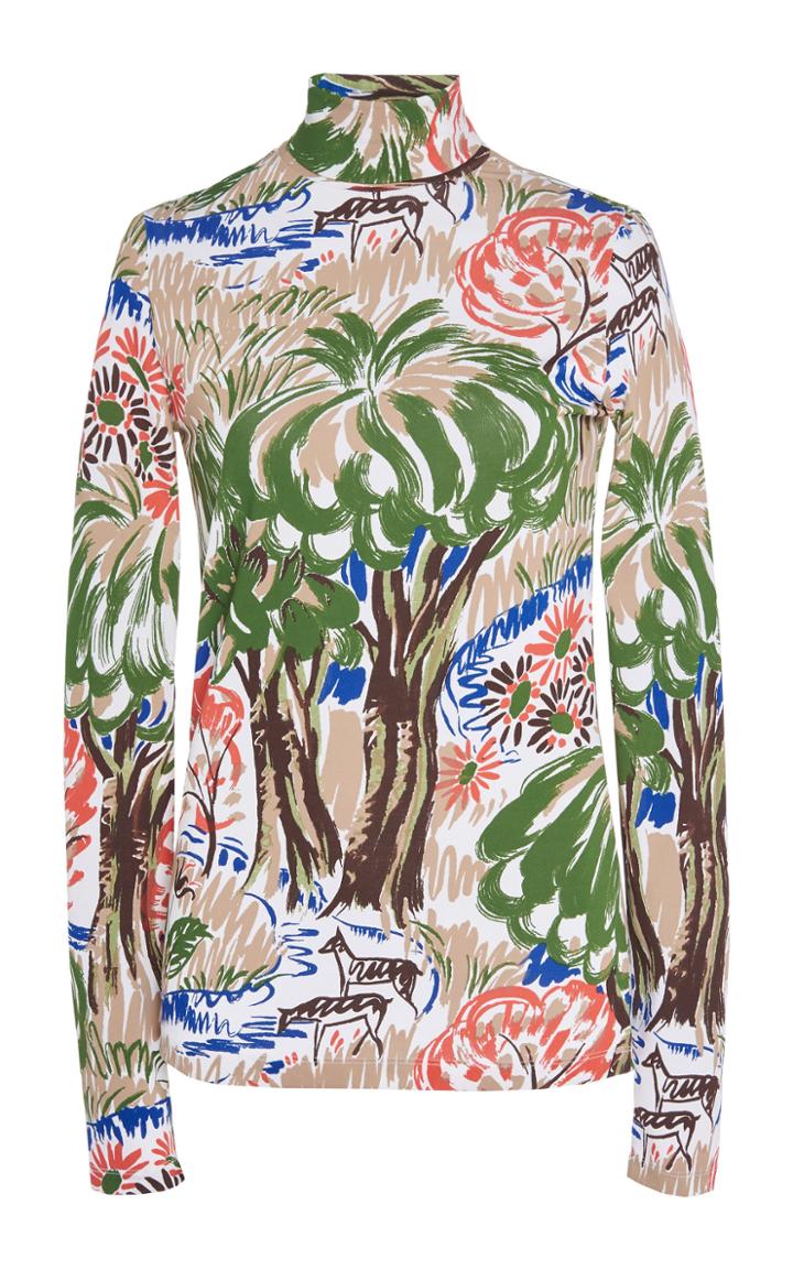 Victoria Victoria Beckham Printed Long Sleeve Top