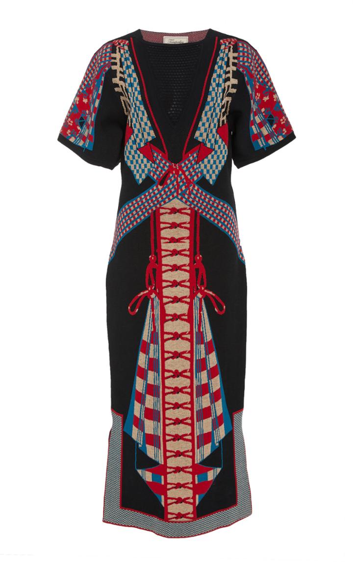Temperley London Courtesan Printed Jacquard Knit Dress