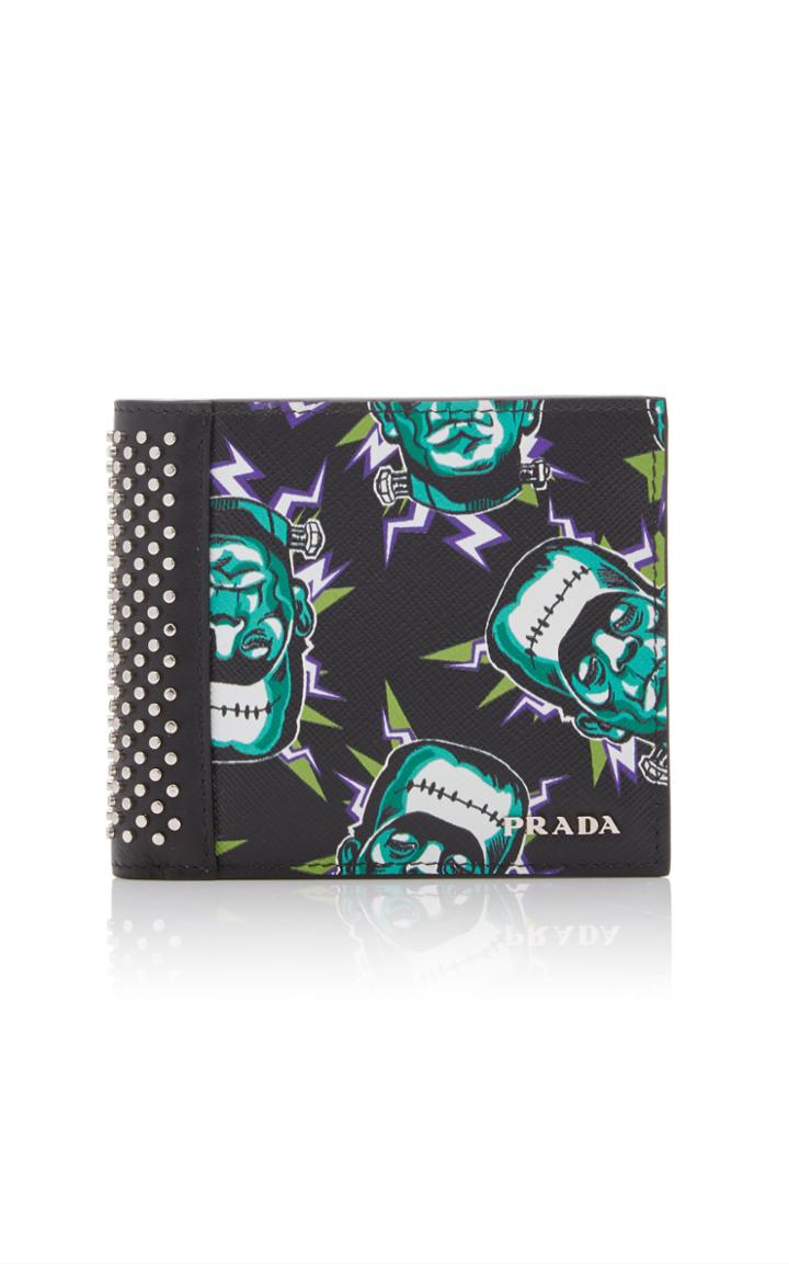 Prada Printed Textured-leather Wallet