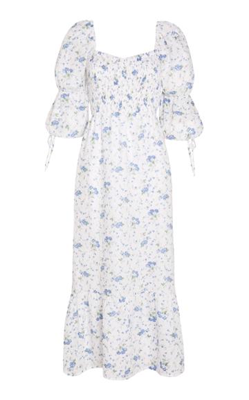 Moda Operandi Faithfull The Brand Marita Floral Print Linen Midi Dress