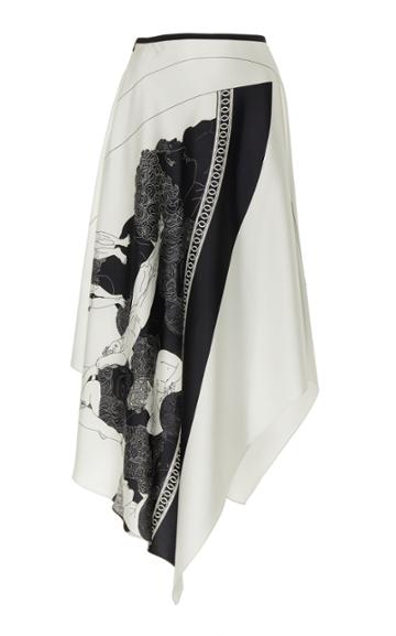 Cdric Charlier Asymmetric Satin Skirt