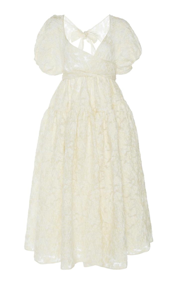 Cecilie Bahnsen Theodora Lace Wrap Midi Dress