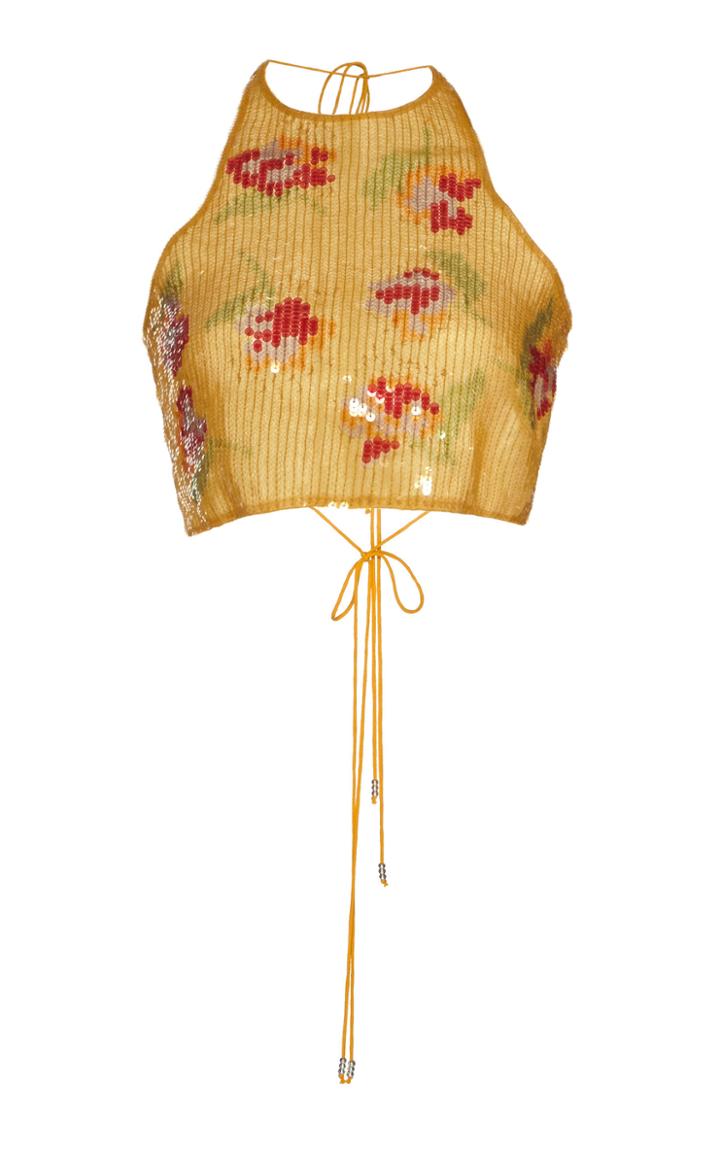 Altuzarra Buffi Cropped Silk Top