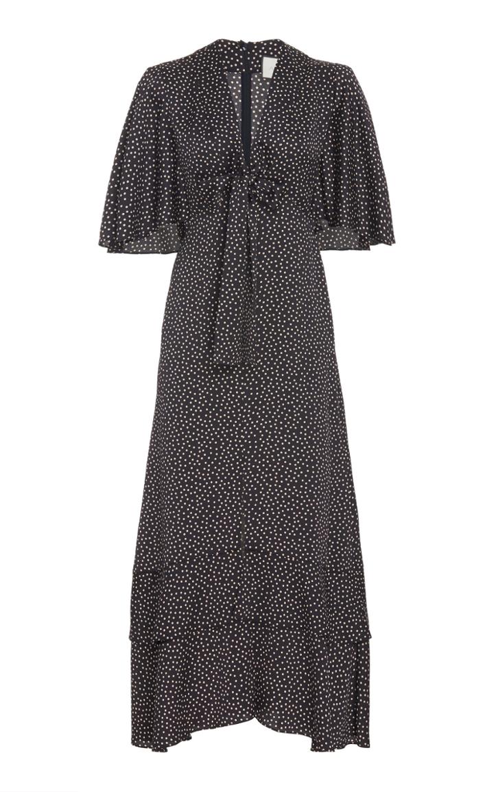 Moda Operandi Alexis Kasany V-neck Printed Midi Dress Size: S