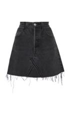 Re/done High-rise Denim Mini Skirt