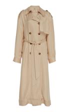 Amur Althea Double-breasted Draped Trench Coat