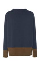 Federico Curradi Bi-color Wool And Silk High-neck Sweater Size: S