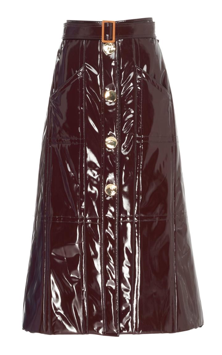 Ellery High Waisted Belted A-line Skirt