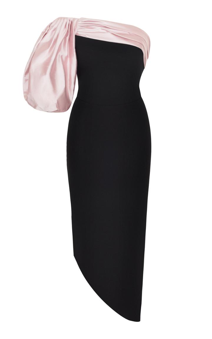 Rasario One Shoulder Puff Sleeve Dress
