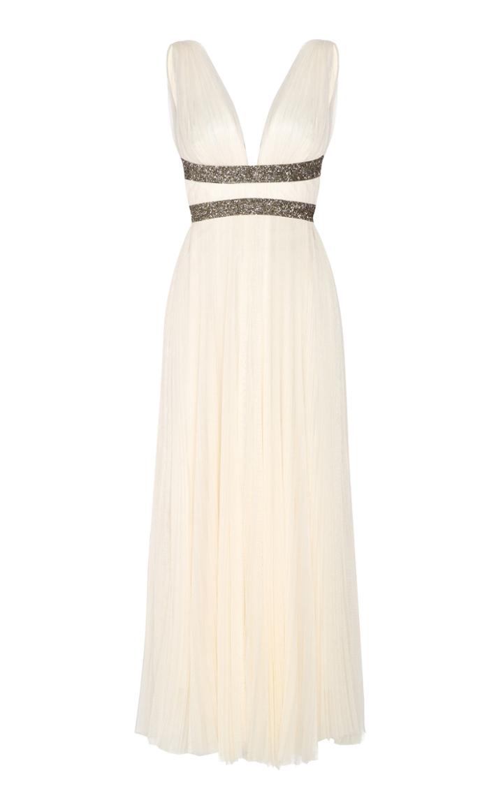 Maria Lucia Hohan Penelope V-neck Tulle Gown