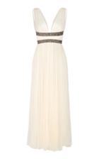 Maria Lucia Hohan Penelope V-neck Tulle Gown