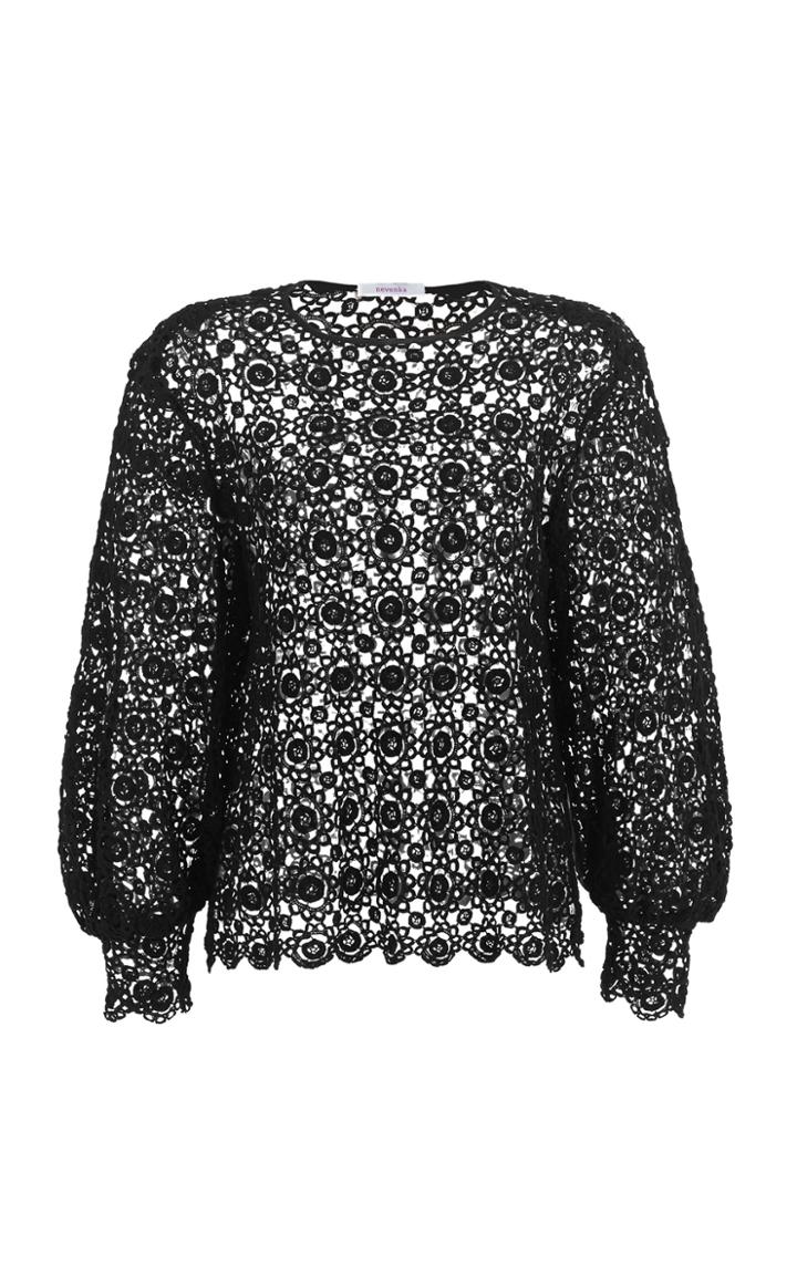 Moda Operandi Nevenka Not Afraid To Break Crocheted Cotton Top