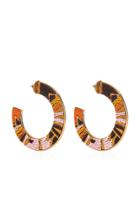 Mignonne Gavigan Aztec Fiona Beaded 14k Gold-plated Hoop Earrings