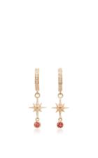 Marlo Laz 14k Gold Sapphire And Diamond Earrings