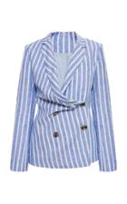Anna October Asymmetrical Linen Blazer Jacket