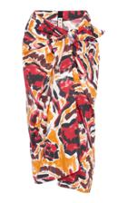 Moda Operandi Marni Printed Cotton Tie-front Midi Skirt Size: 36