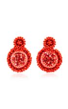 Bibi Marini Sunflower Silk And Bead Earrings
