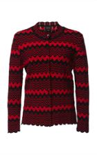 Simone Rocha Wiggle Ribbing Mandarin Knit Cardigan