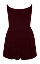 Alex Perry Cooper Strapless Crepe Romper