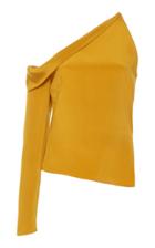 Cushnie Cold Shoulder Single Sleeved Silk Top