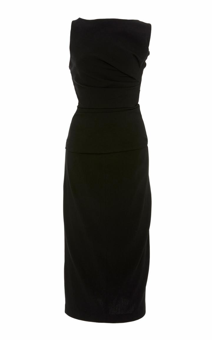 Narciso Rodriguez Bias Draped Crepe Dress