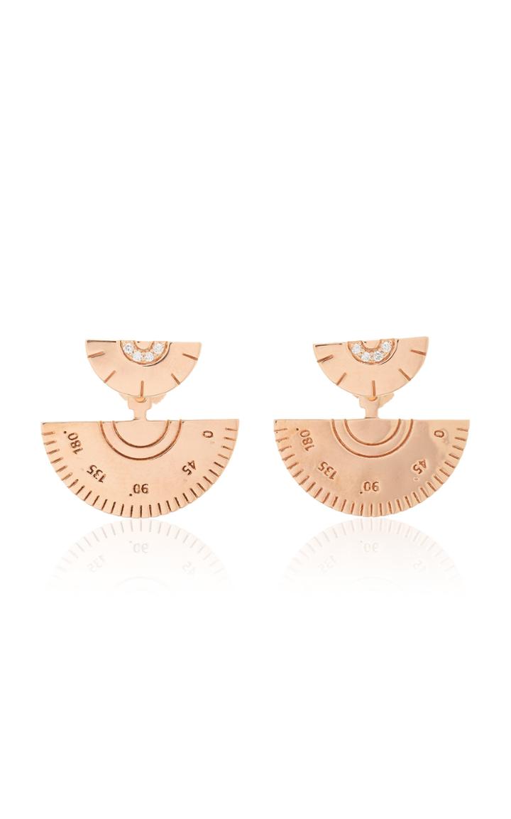 Moda Operandi Nadine Ghosn 18k Rose Gold Contractor Earrings