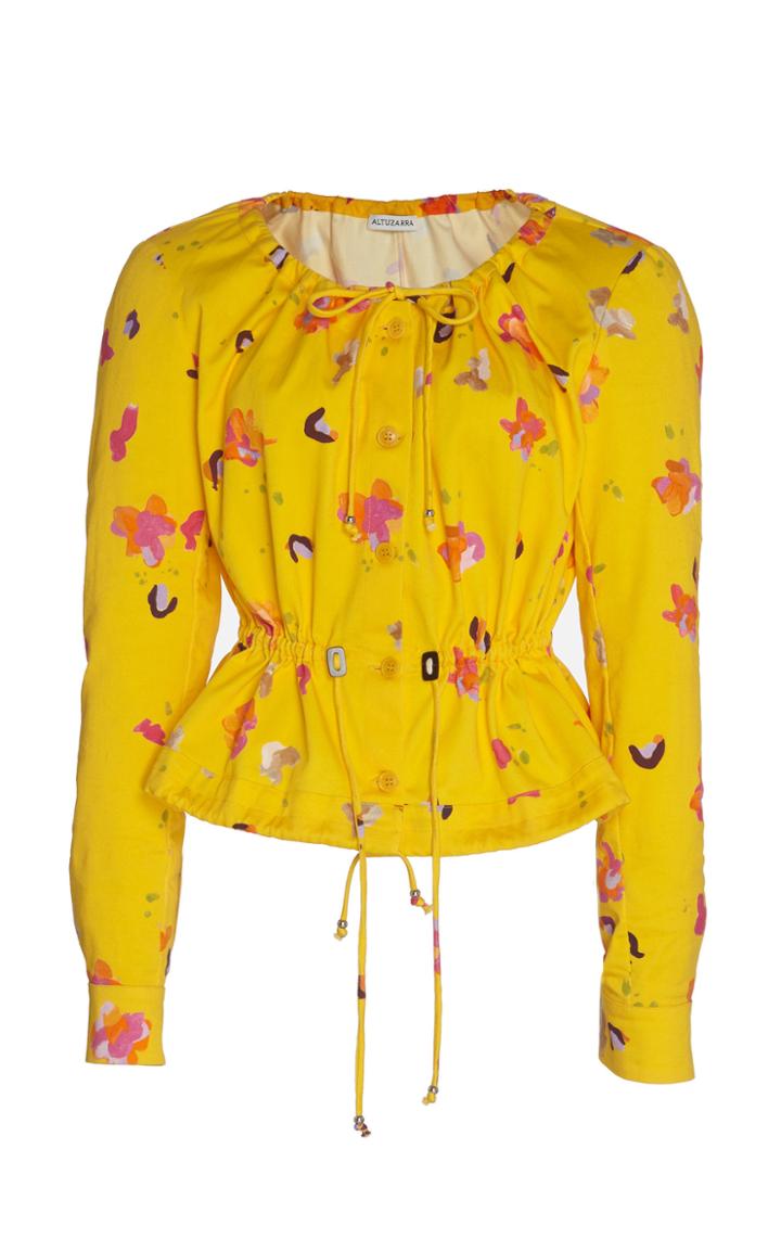 Altuzarra Agata Floral Cotton-blend Top