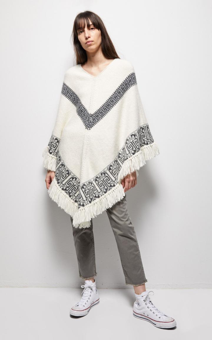 Moda Operandi Nili Lotan Regina Fringed Jacquard-knit Alpaca-blend Poncho