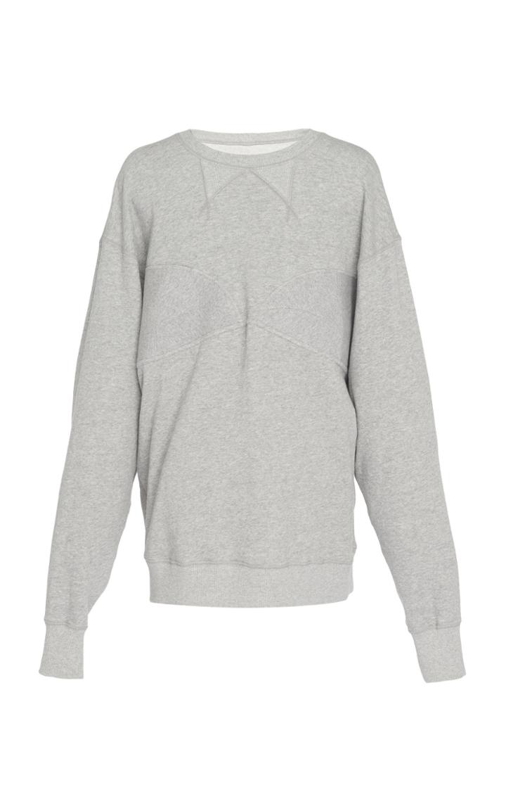 Pushbutton Elbow Cutout Cotton Top