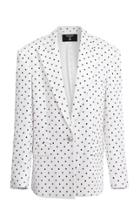 Moda Operandi Balmain Polka Dot Chiffon Satin Boyfriend Blazer Size: 36