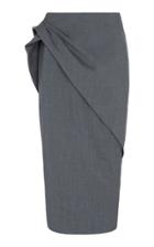Moda Operandi Zac Posen Asymmetric Wool Pencil Skirt Size: 0