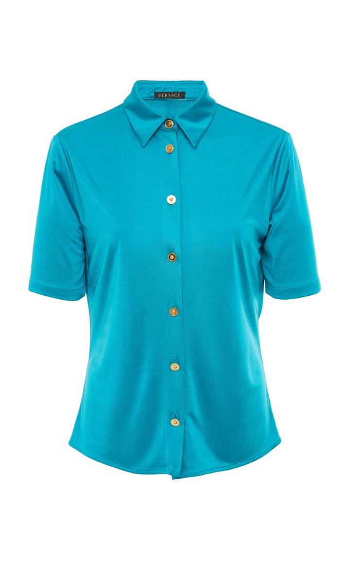 Versace Button-up Faille Shirt