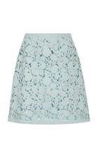 Salvatore Ferragamo Laser Cut Leather Skirt