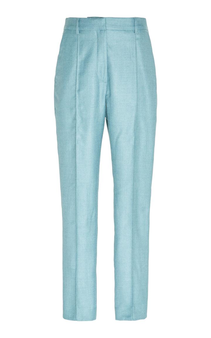 Ann Demeulemeester High-waist Linen-cupro Pants