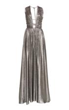 Alberta Ferretti Metallic Silk Gown