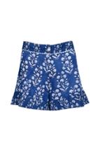 Moda Operandi Juliet Dunn Scallop-trimmed Floral-print Cotton High-rise Shorts