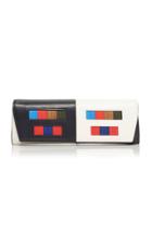 Akris Anouk Small Color Block Leather Clutch