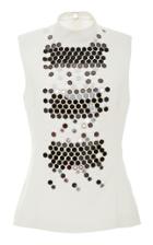 Bibhu Mohapatra Crystal Embroidered Turtleneck Top