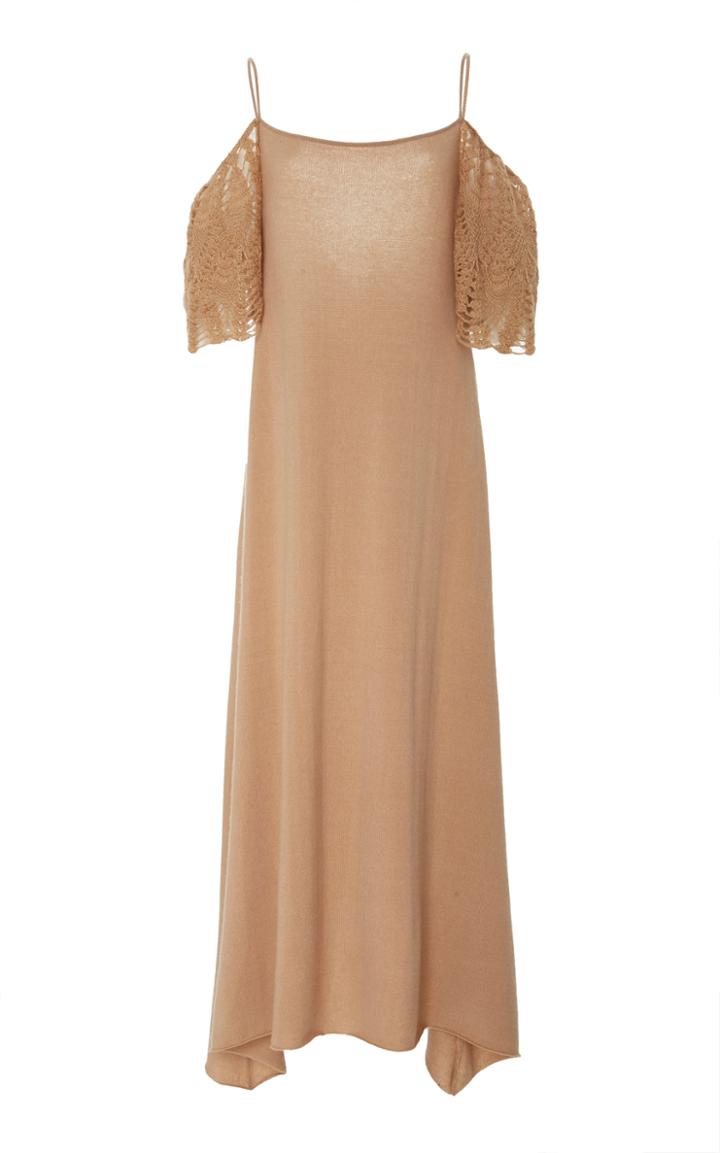 Ryan Roche A-line Dress With Sleeve Ruffle