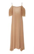 Ryan Roche A-line Dress With Sleeve Ruffle