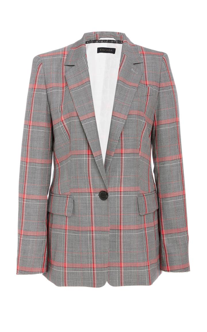 Escada Begastu Single-breasted Virgin Wool Blazer