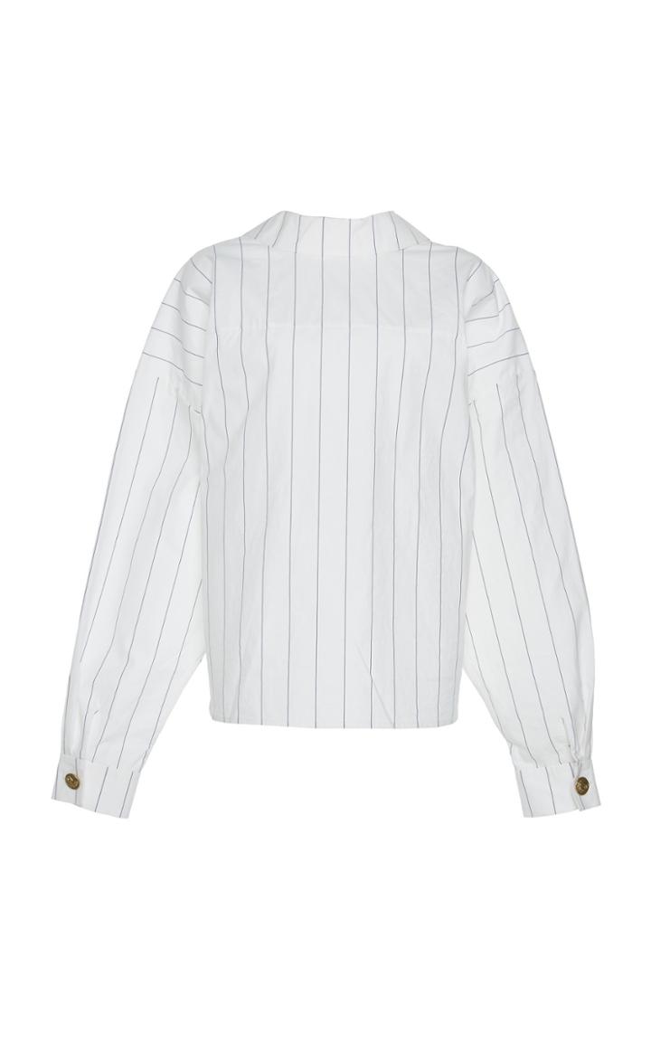 A.w.a.k.e. Backless Striped Volume Top