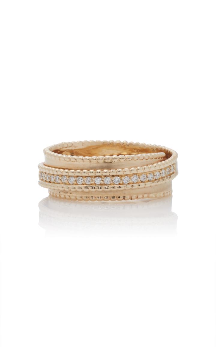 Moda Operandi Sophie Ratner 14k Gold Diamond Ring Size: 6.5