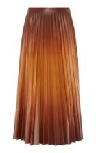 Givenchy Pleated Leather Maxi Skirt