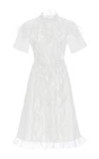 Macgraw White Suzette Ruffle Frill Dress