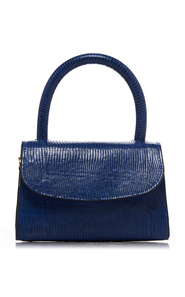 By Far Mini Lizard Embossed Leather Bag