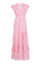 Banjanan Gabriela Printed Tie-detailed Cotton Clover Dress